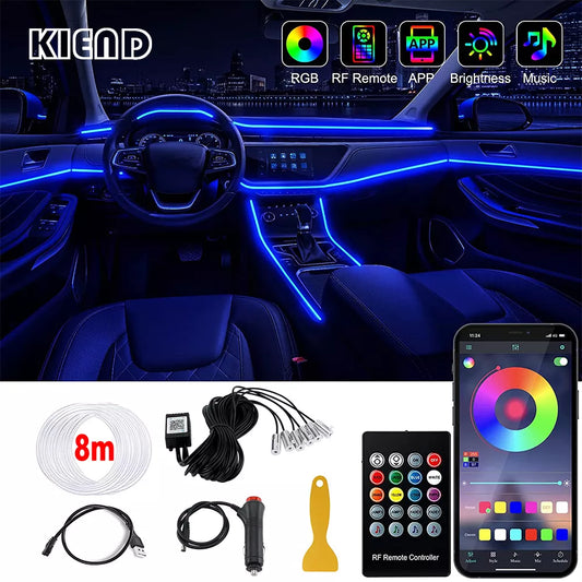 Elevate Your Driving Experience with Bluetooth-Controlled RGB LED Strip Lights for Custom Car Interiors nleight